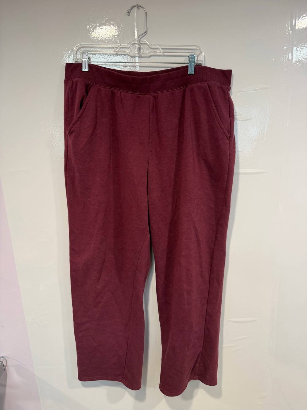 Athletic Works Maroon Jogger Sweatpants - Cozy Everyday Fit